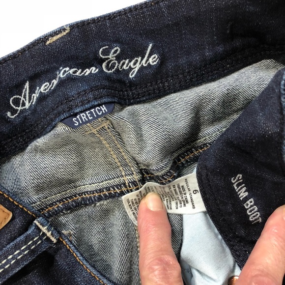 American Eagle Low Rise Stretch Slim Boot Jeans - Picture 5 of 8
